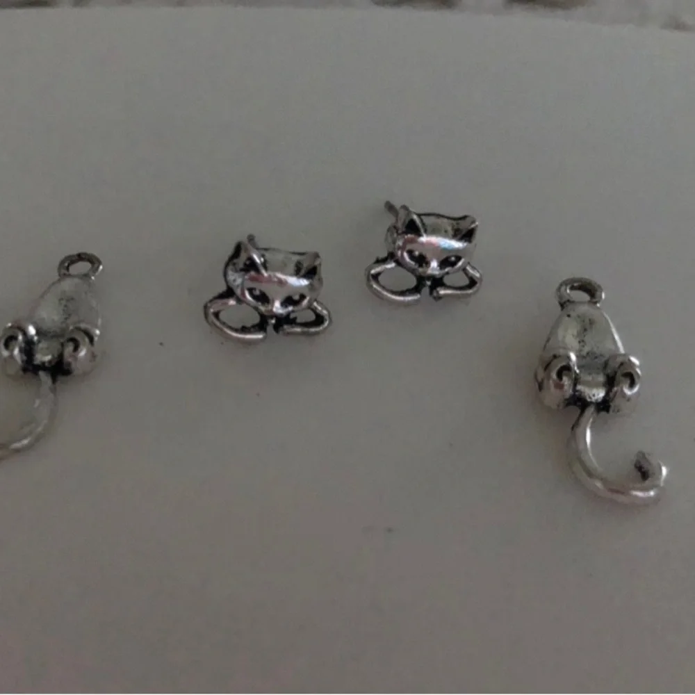 NWT Silver Cat Versitile Earrings